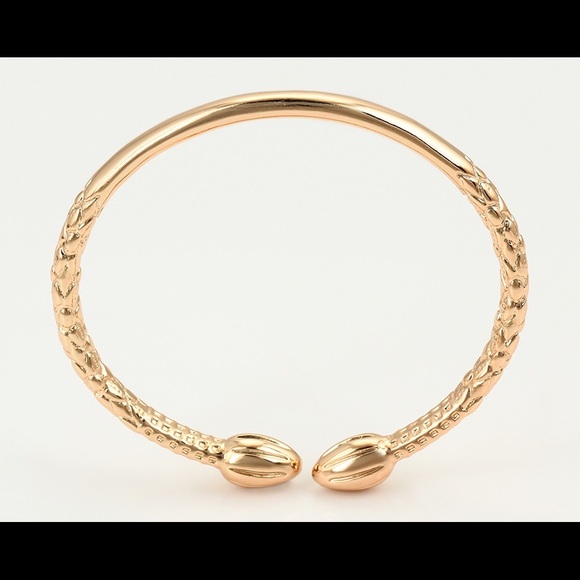 1 Rose Gold West Indian Bangle Acorn Cocoapod 60mm Fashion - Picture 3 of 5